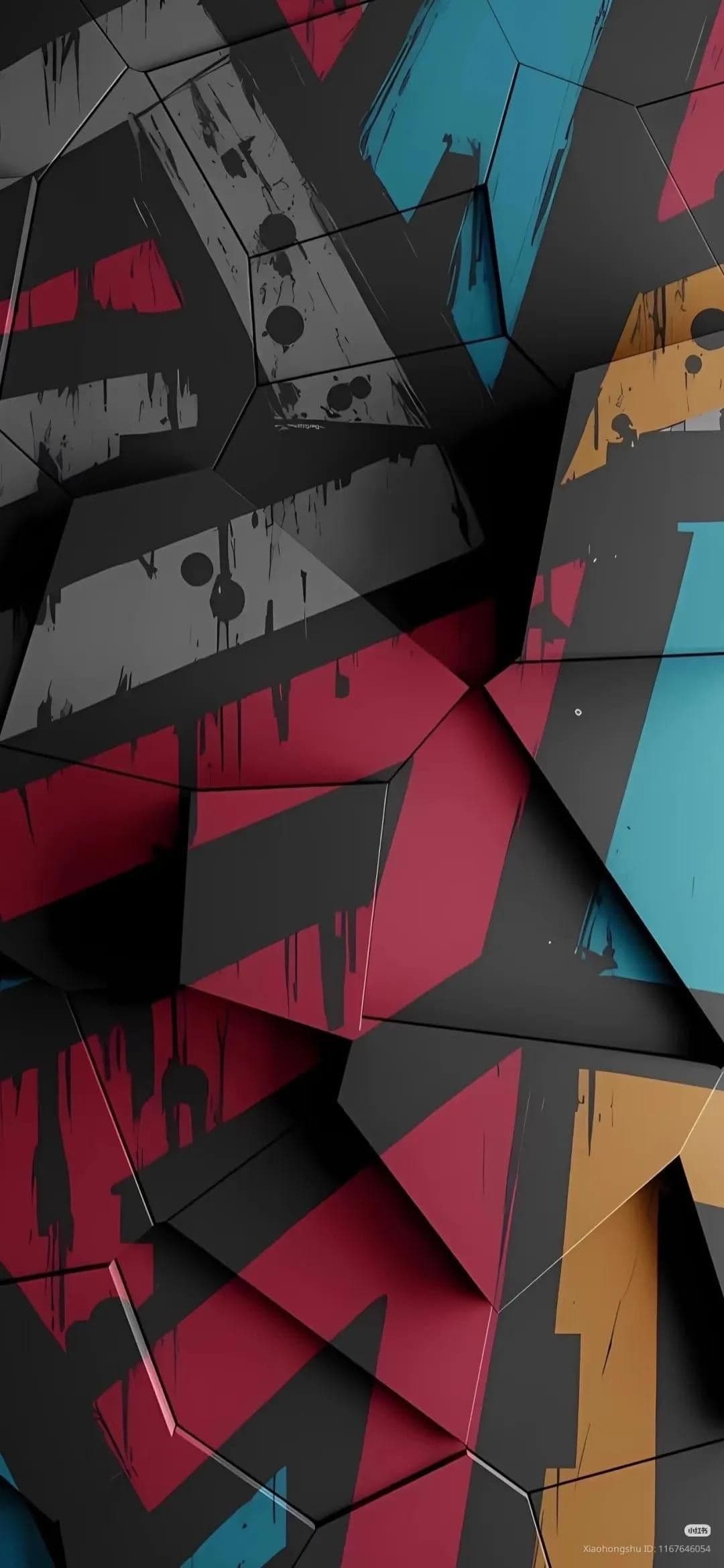 Colorful Abstract 3D Geometric Wallpaper Design