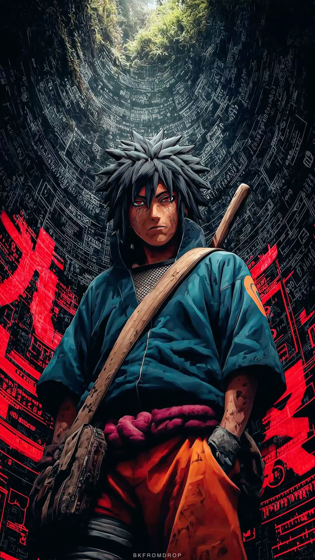 Madara Uchiha Dark Warrior Anime Art