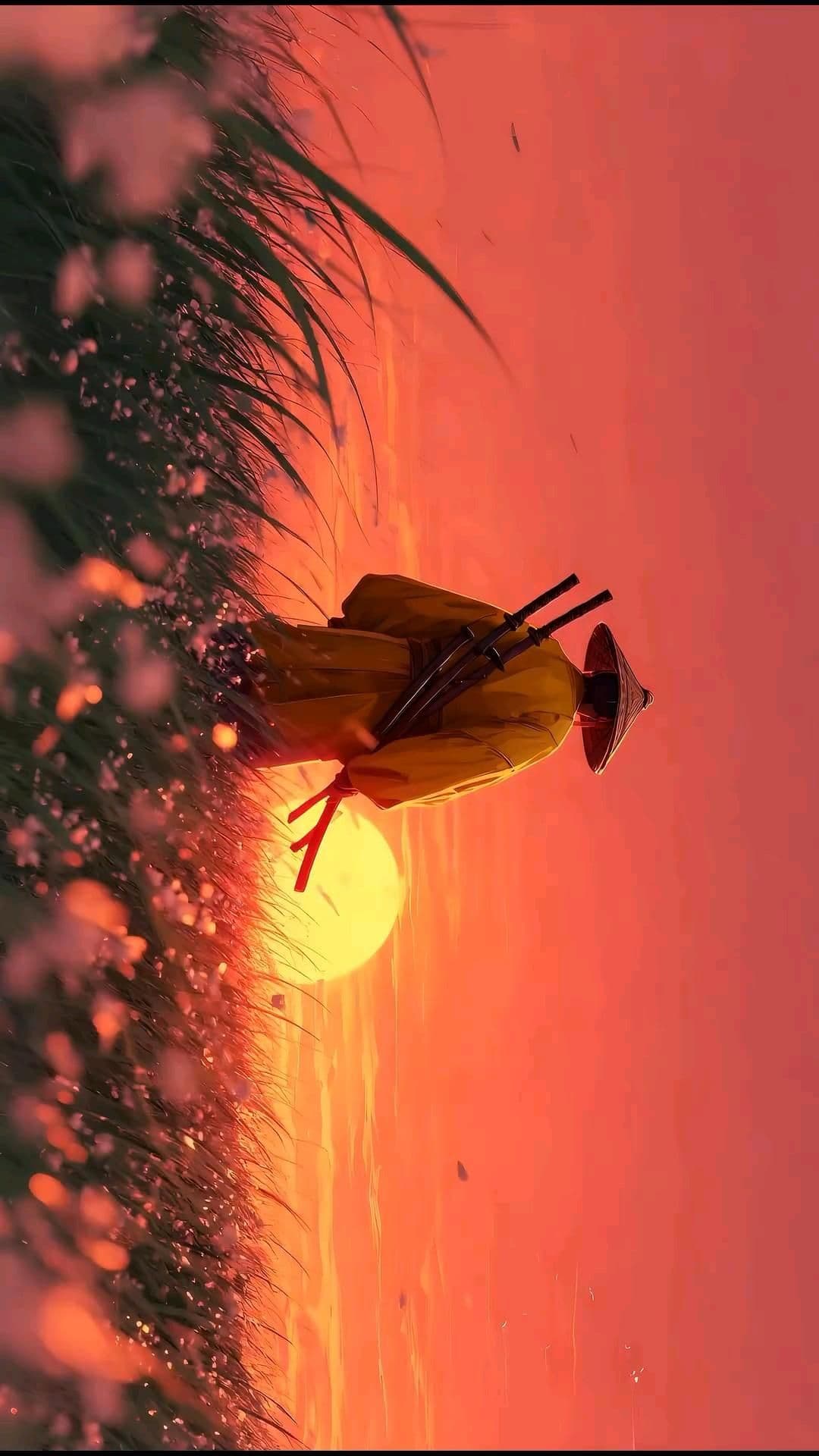 Insect Silhouette at Golden Sunset