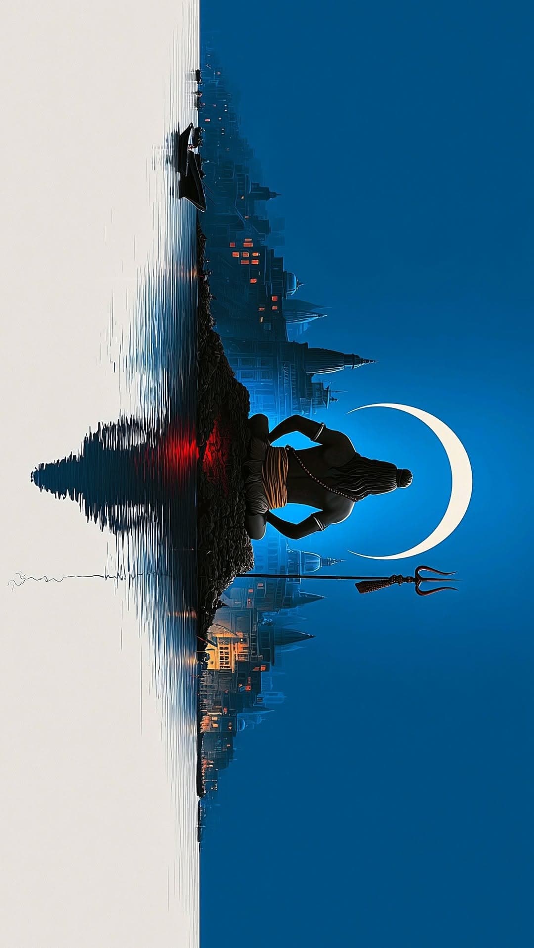 Mystical Warrior Under Moonlight Fantasy Art