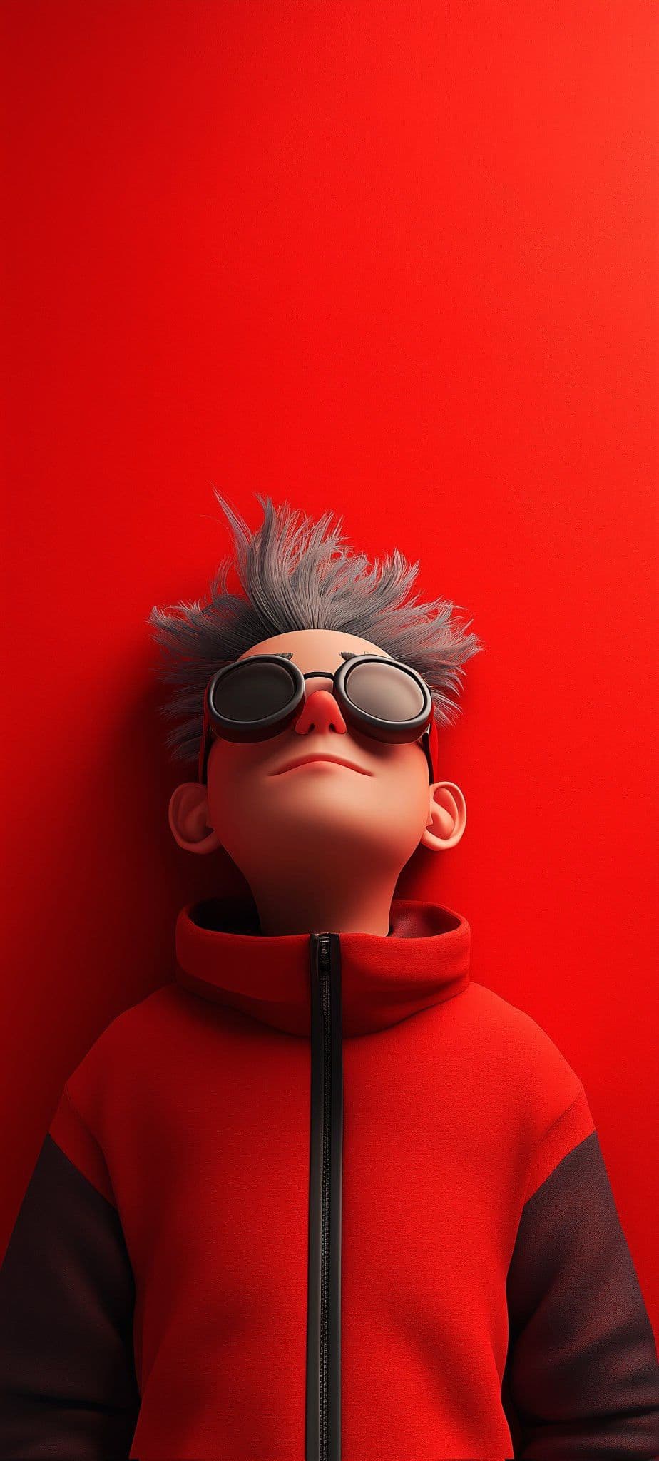 Cool Boy Character Red Jacket Goggles