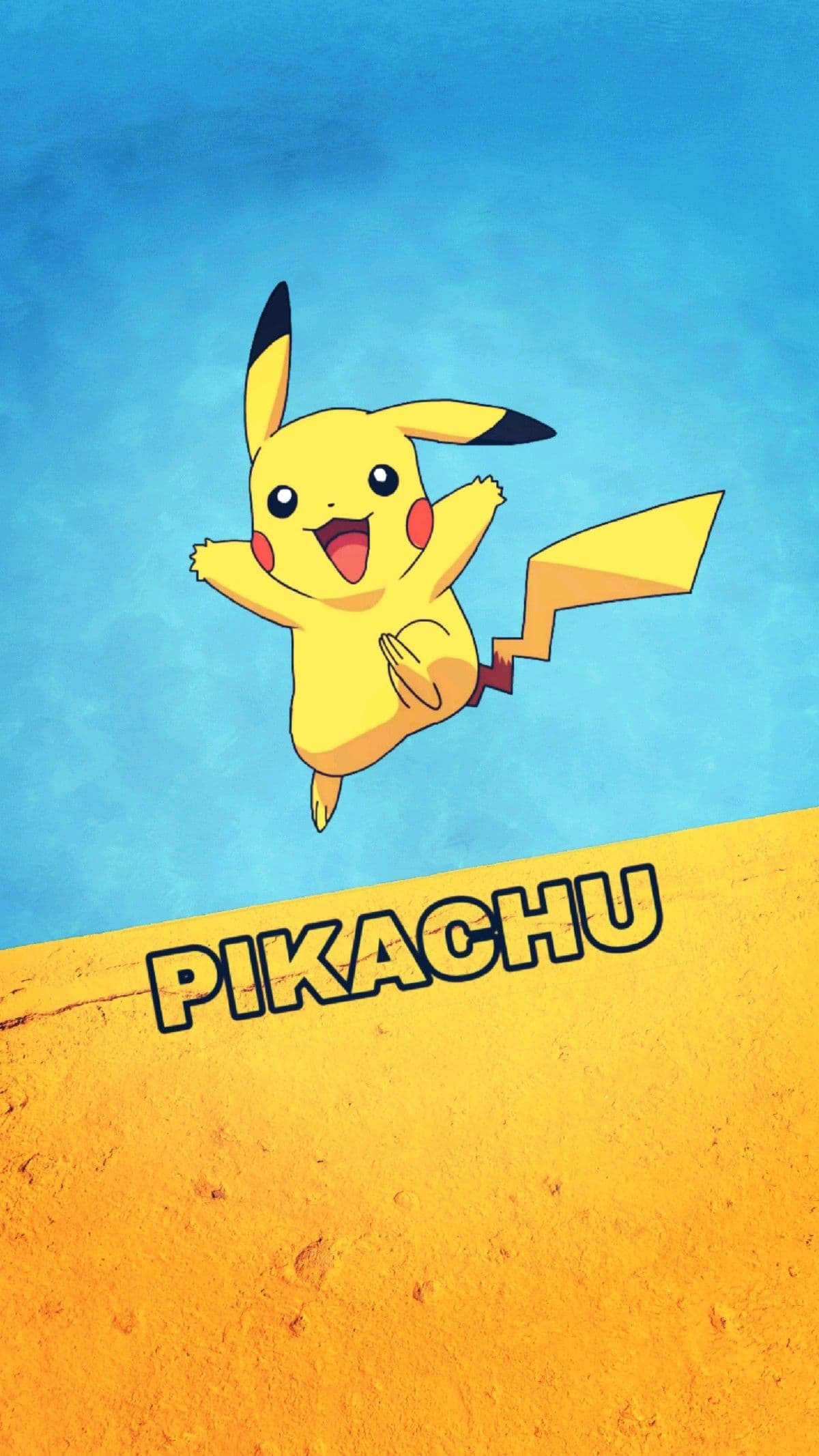 Pikachu Happy Jump Pokemon Wallpaper
