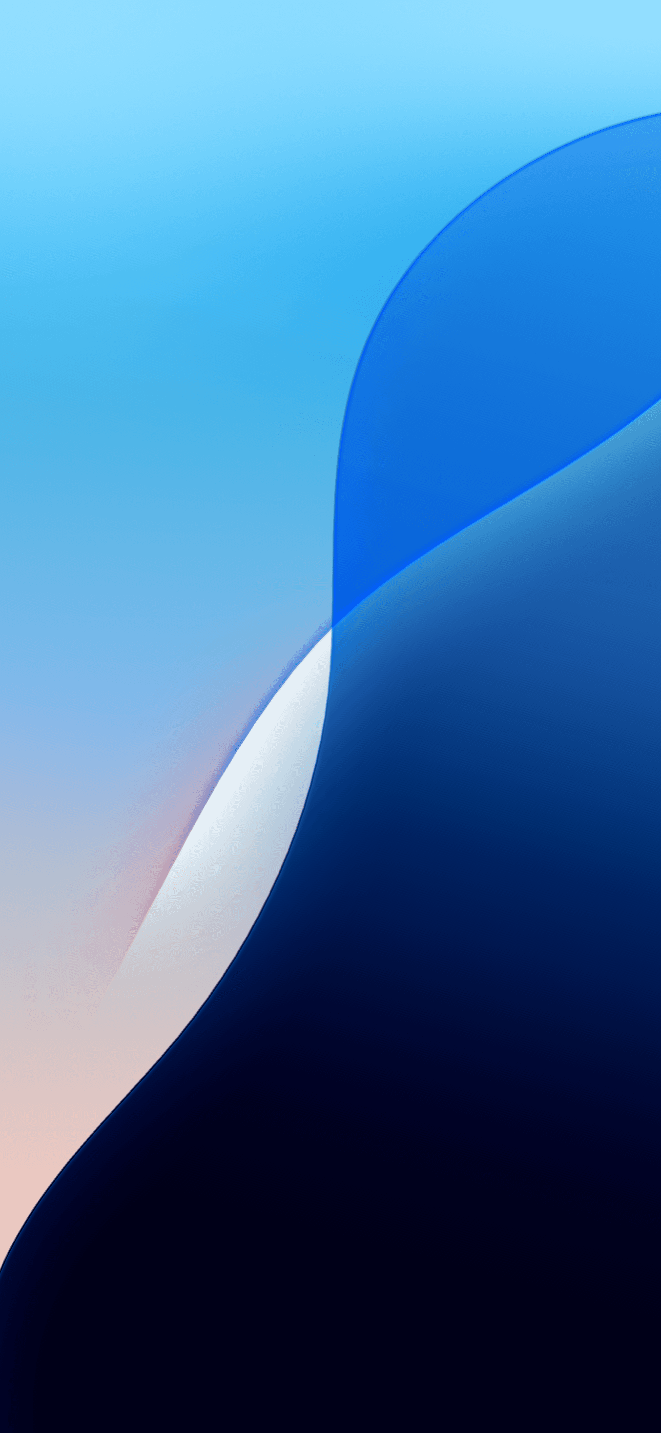 Modern Blue Wave Abstract Wallpaper Design