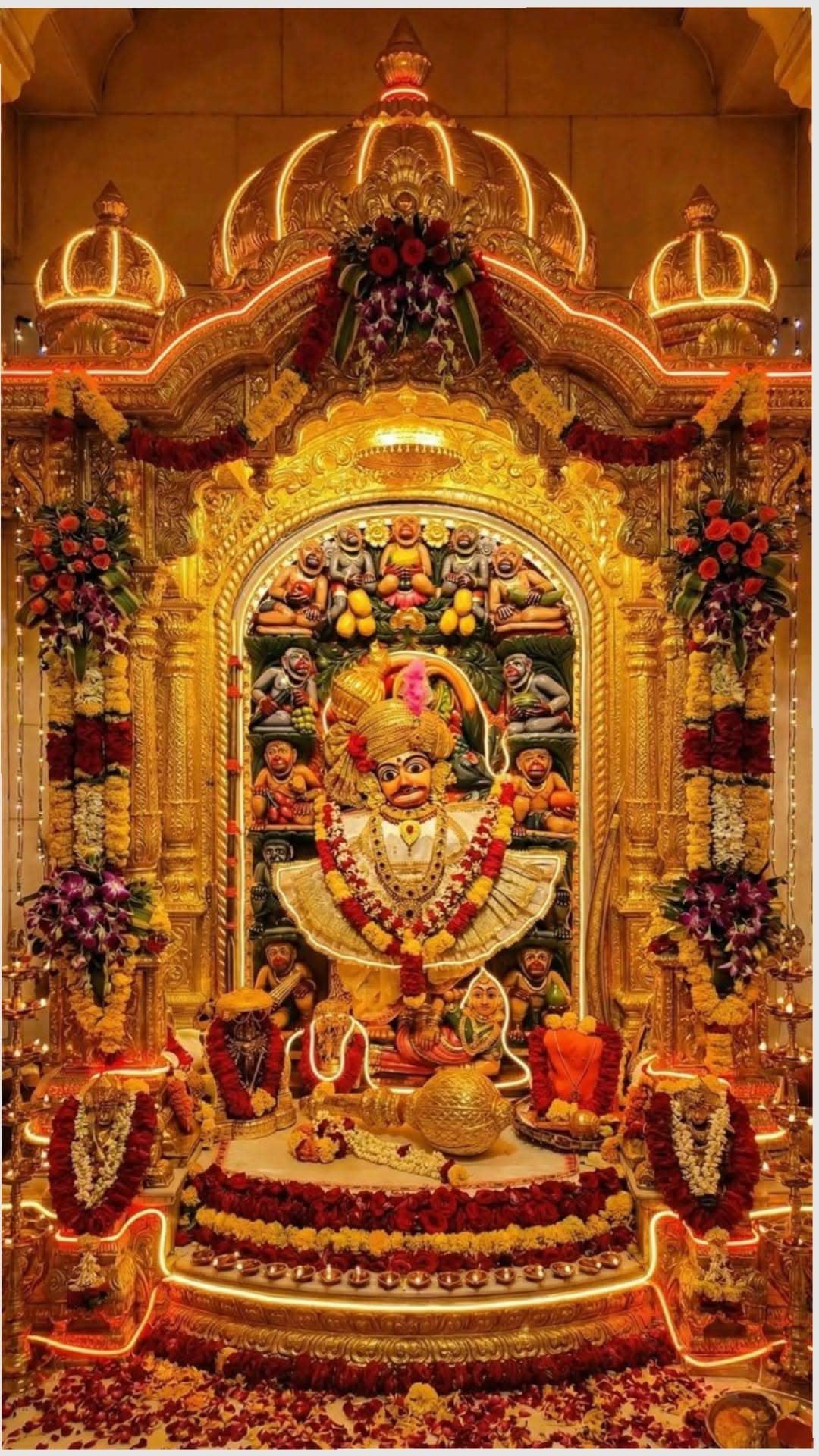 Golden Lord Hanuman Shrine Decoration