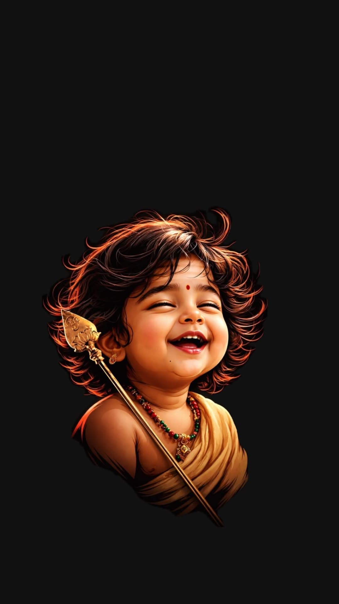 Little Lord Murugan Smiling with Vel