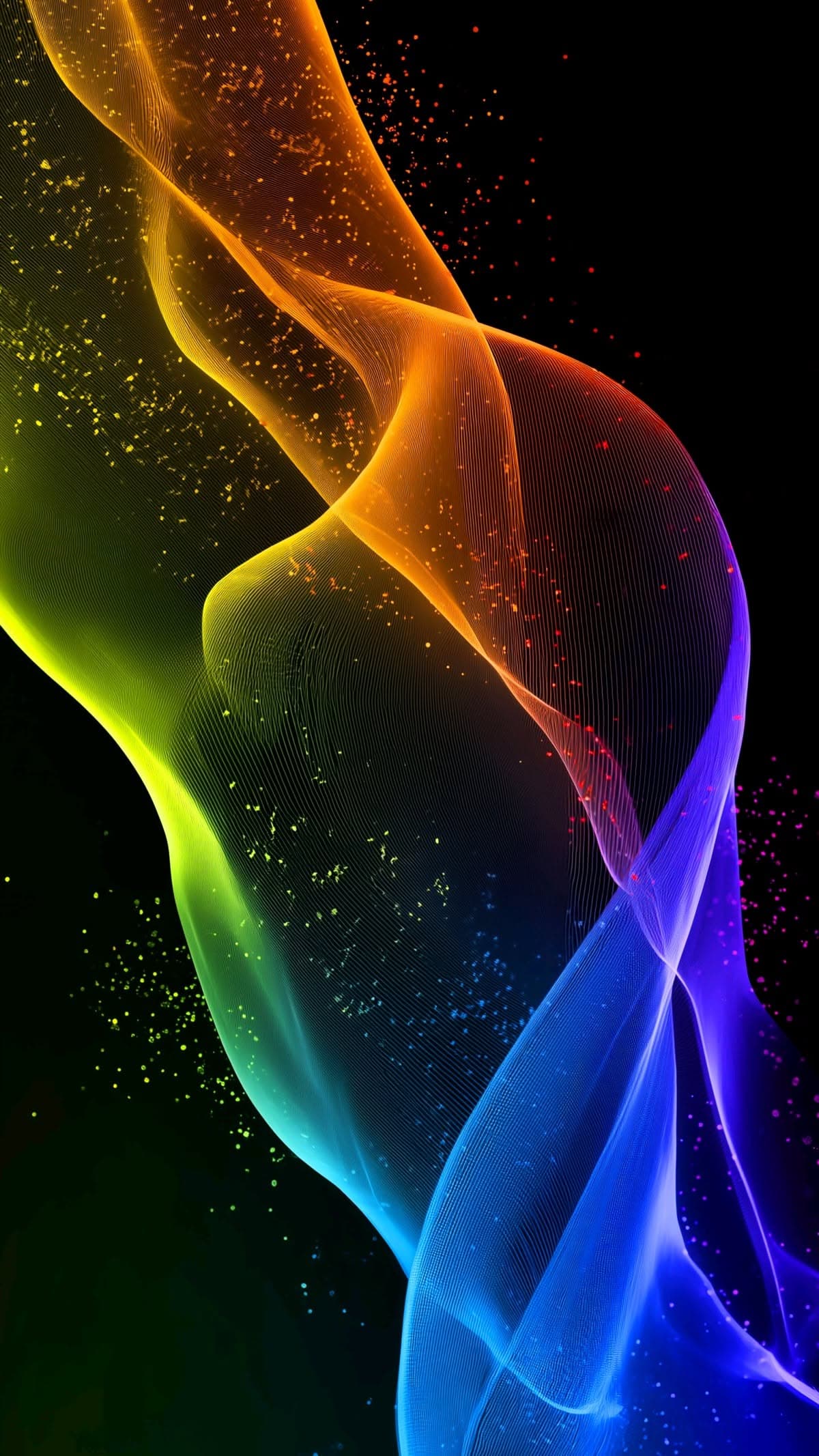 Colorful Abstract Wave Light Patterns
