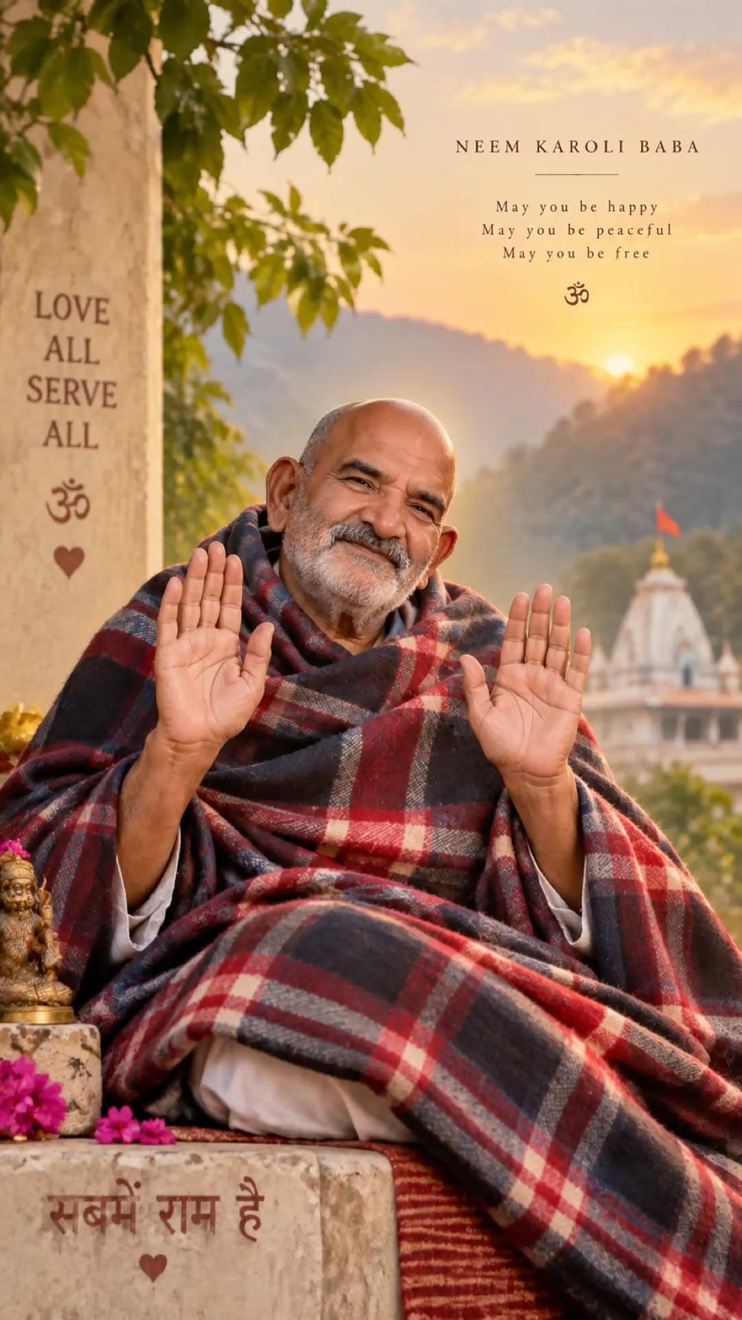 Neem Karoli Baba Blessing Portrait