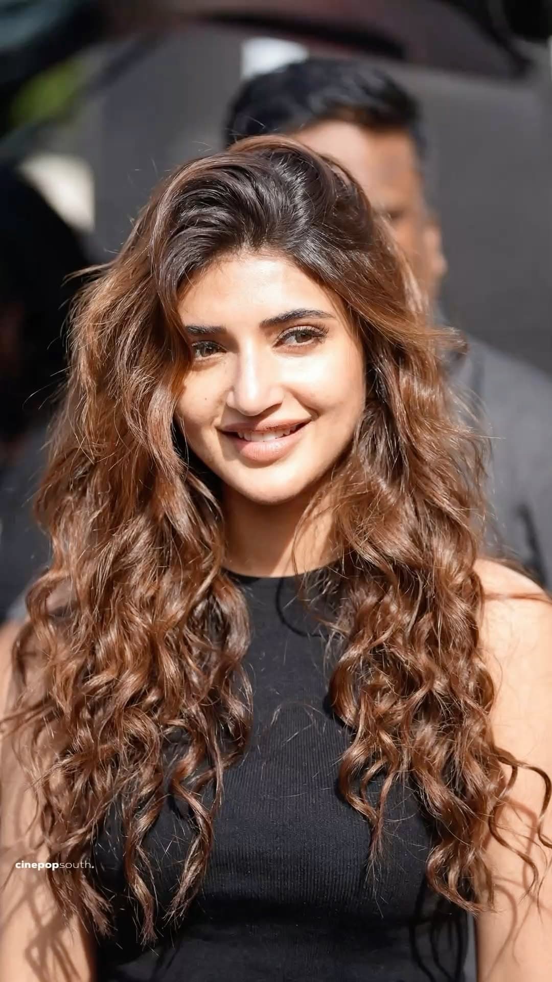 Sreeleela Smiling in Black Top
