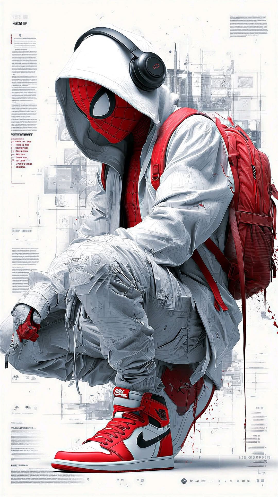 Spider Man in White Hoodie