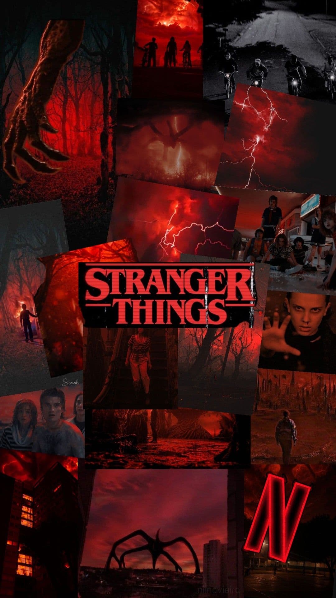 Stranger Things Red Aesthetic Collage