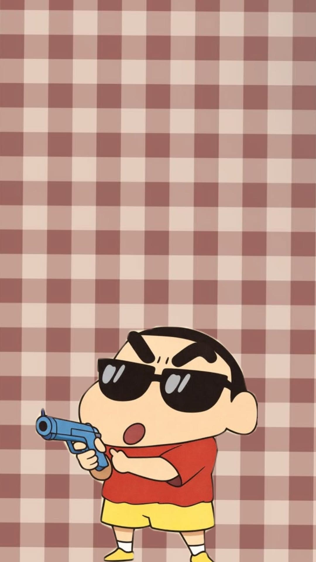 Cool Shinchan Holding Toy Gun