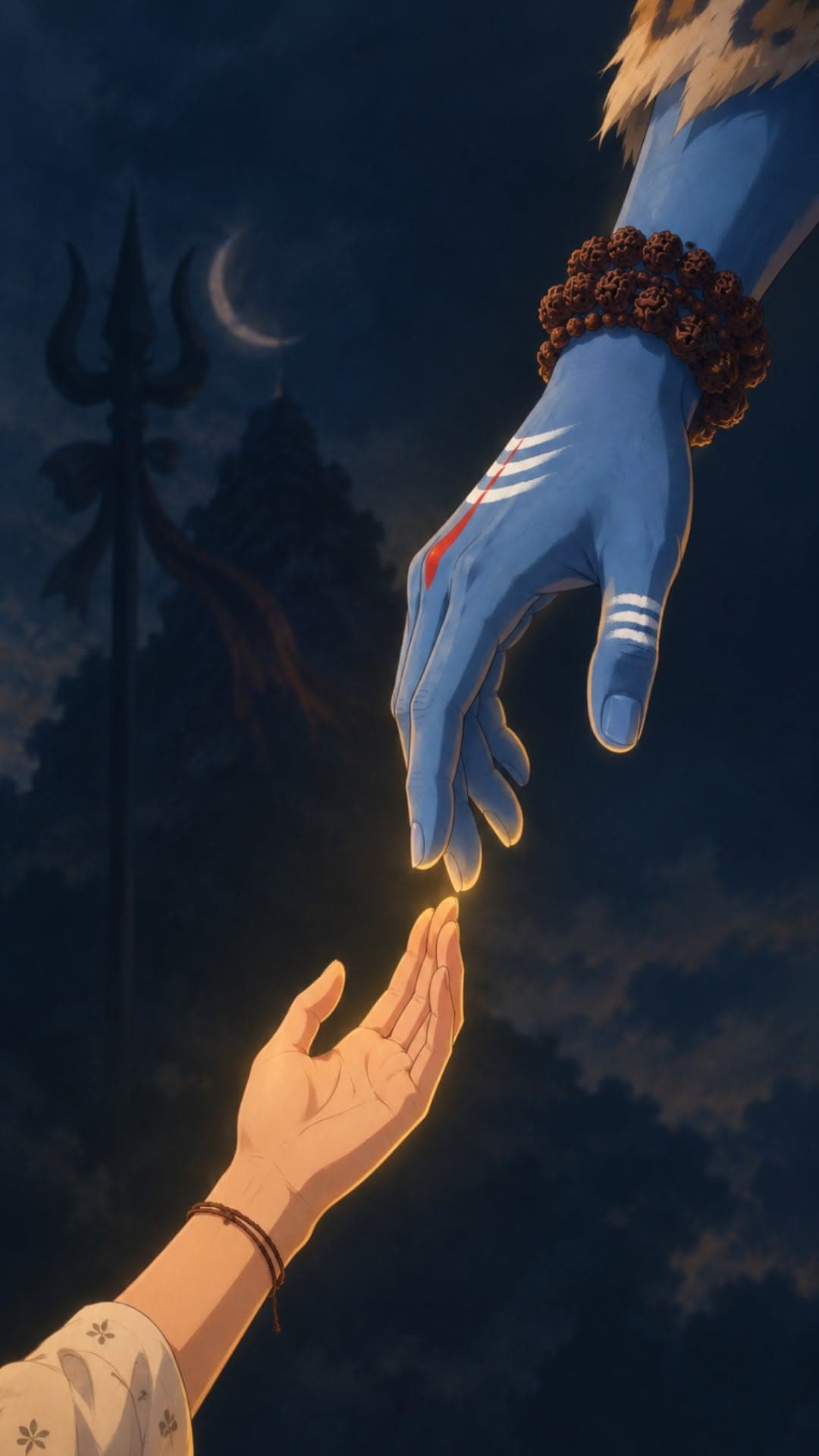Lord Shiva Hand Touching Devotee