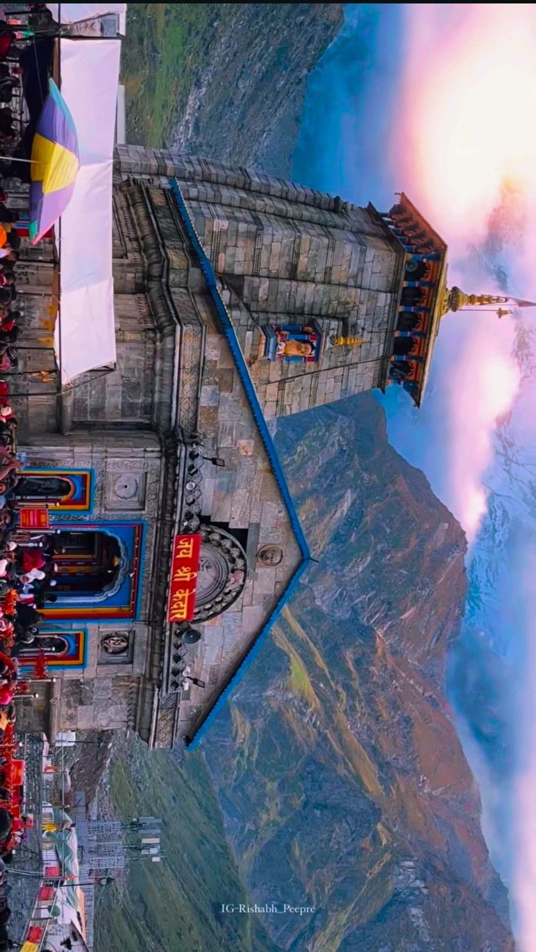 Kedarnath Temple in Mountains