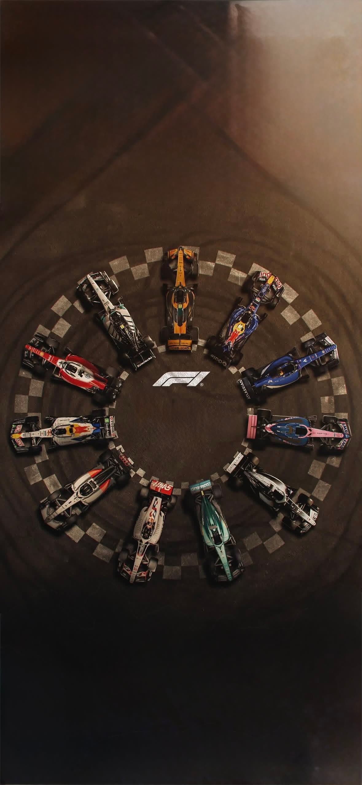 Formula 1 Cars Circle Layout