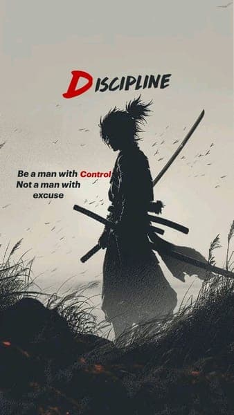 Discipline Warrior Motivational Quote Wallpaper