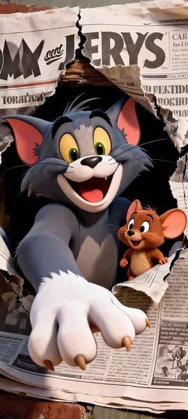 Tom and Jerry Classic Cartoon Characters Wallpaper