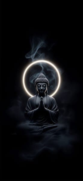 Buddha Meditation with Glowing Halo
