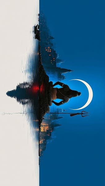 Mystical Warrior Under Moonlight Fantasy Art
