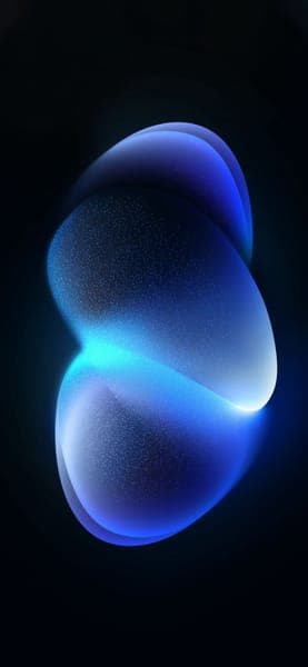 Blue Glowing Abstract Shape Wallpaper