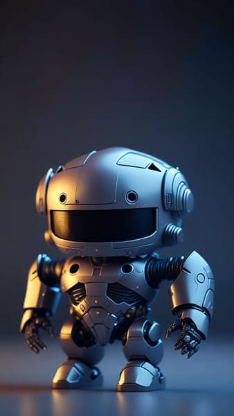 Cute Futuristic Robot 3D Illustration