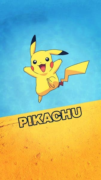 Pikachu Happy Jump Pokemon Wallpaper