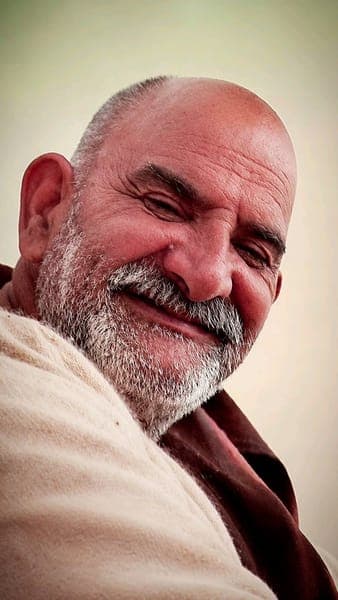 Mature Man Portrait with White Beard
