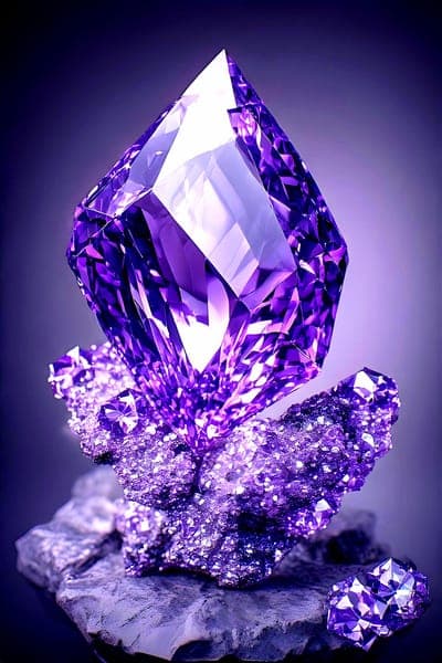 Purple Amethyst Crystal Geode Wallpaper