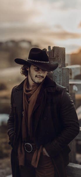 Cowboy Portrait Western Style Man Hat