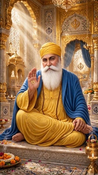 Guru in Golden Temple Blessing