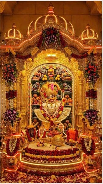Golden Lord Hanuman Shrine Decoration