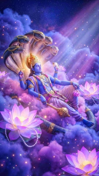 Lord Vishnu Resting on Sheshnag
