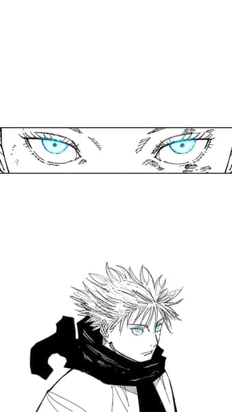 Satoru Gojo Blue Eyes Manga Art