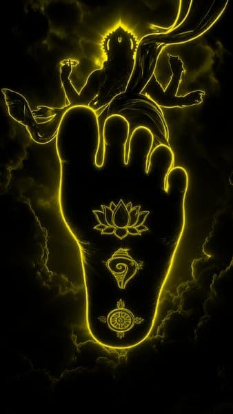 Lord Vishnu Neon Feet Art