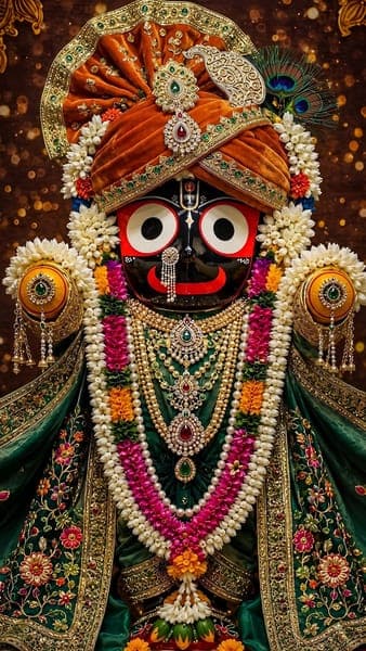 Lord Jagannath Deity in Floral Attire