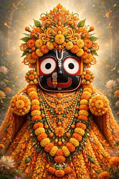 Lord Jagannath Flower Garlands Decoration