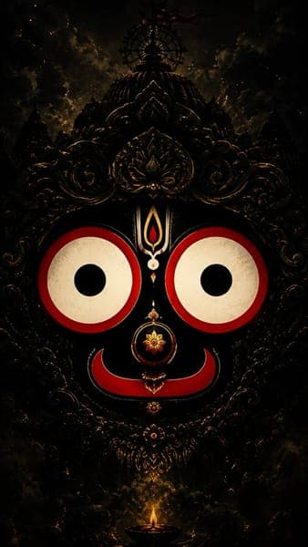 Lord Jagannath Dark Temple Art
