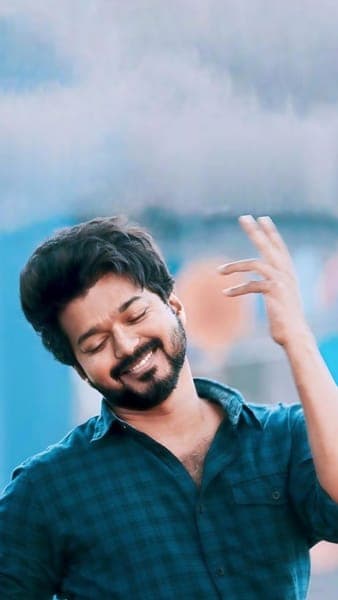 Actor Vijay Smiling Portrait Pose