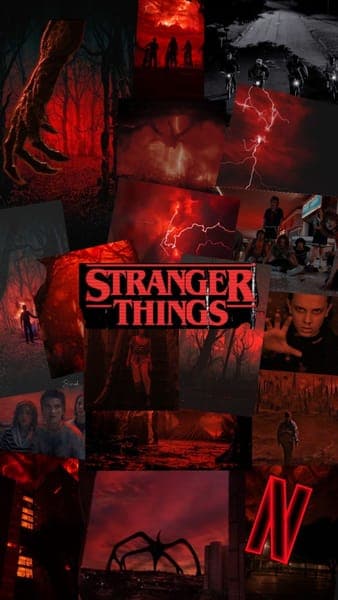 Stranger Things Red Aesthetic Collage