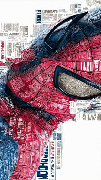 Spider-Man Newspaper Text Art