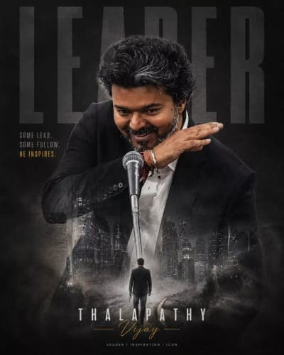 Thalapathy Vijay Leader Poster Art