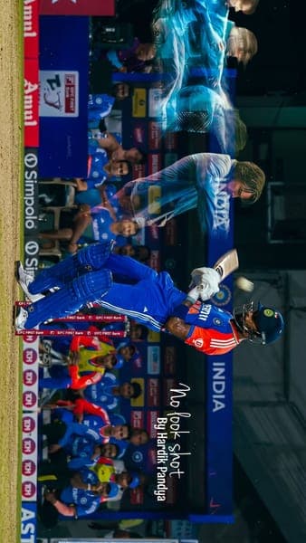 Hardik Pandya No Look Shot