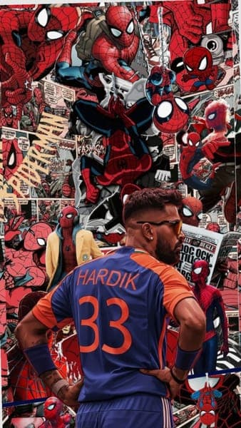 Hardik Pandya Spider Man Collage Edit