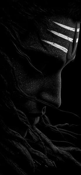 Lord Shiva Dark Profile Art