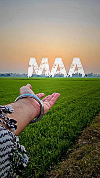 Maa Text Above Green Field
