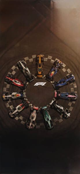Formula 1 Cars Circle Layout